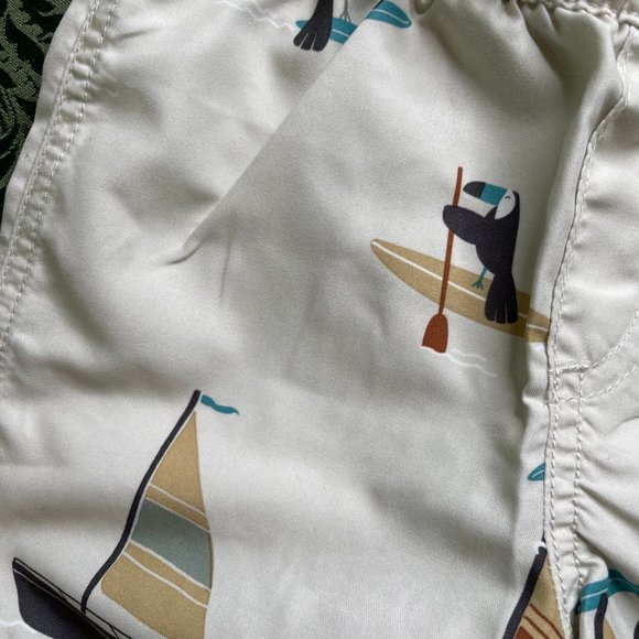 NWt 24m carters 2p ships penguin rash guard swim suit bathing sail boat nautical - Picture 8 of 8